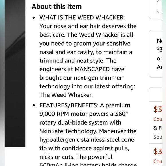 Manscaped The Weed Whacker Electric Nose & Ear HairTrimmer - Picture 10 of 14